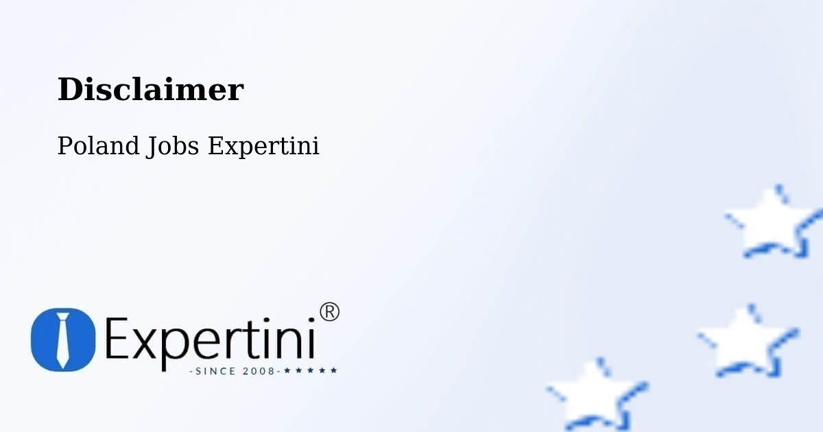 Disclaimer – Marki - Poland Jobs Expertini