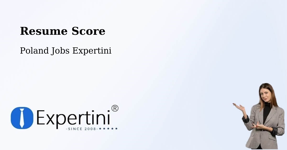 Resume Score & Job Description Match Tool – Marki - Poland Jobs Expertini